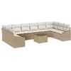 Image de vidaXL Ensemble de canapé de jardin Beige et crème polyrotin 3355580