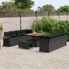 Image de vidaXL Ensemble de canapé de jardin 11 pcs Noir Poly rotin Salon dextérieur moderne canapé en rotin robuste 3361724