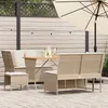 Image de vidaXL Salon de jardin avec coussins 5 pcs beige résine tressée ensemble de canapés dextérieur salon de jardin ensemble 3365347