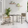 Image de Ensemble de Salle à Manger de Jardin vidaXL 3 Pièces Gris Poly Rattan 3365385