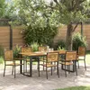 Image de vidaXL Ensemble de salle à manger pour jardin 7 pcs Noir 3365466
