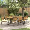 Image de vidaXL Ensemble de salle à manger pour jardin 9 pcs Noir 3365469