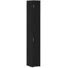 Image de Armoire de rangement moderne - vidaXL - Chêne Noir - Bois dingénierie - 30x425x225 cm - 2 portes