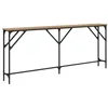Image de Table console industrielle - vidaXL - Chêne artisanal - 180x23x75 cm - Bois aggloméré et métal - Style urbain