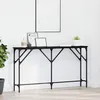 Image de Console murale industrielle VIDAXL chêne noir 140 x 23 x 75 cm - bois et fer