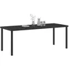 Image de vidaXL Table de Jardin Noir 200 x 80 x 73 cm Métal 42010315