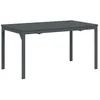 Image de Table de patio extensible - vidaXL - Anthracite - Acier enduit de poudre - 180x80x76 cm - Extensible - Robuste