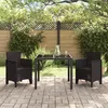 Image de Chaises de jardin 2 pcs Rotin synthétique marron