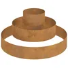 Image de Pot en métal acier Corten - vidaXL - Ø 120 cm - Incrustations décoratives - Résistant aux UV - Drainage