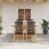 Image de vidaXL Ensemble de salle à manger pour jardin 5 pcs Noir 3375736