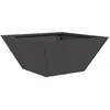 Image de Jardinière en métal moderne - vidaXL - Noir - 35x35x15 cm - Acier laminé à froid - Forme trapézoïdale