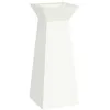 Image de Support de plante conique - vidaXL - 40x40x101 cm - Blanc - Métal - Finition mate - Intérieur/extérieur - Forme de cône
