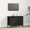 Image de VIDAXL Meuble TV chêne noir 60 x 35 x 45 cm   bois dingénierie portes avec étagères