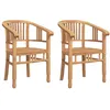 Image de Chaise de jardin en teck massif - vidaXL - Marron - 63x58x89 cm - Résistant aux intempéries - Capacité 2