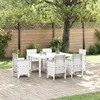 Image de vidaXL Table de Jardin Blanc 150 x 100 x 73 cm polyrotin 871686