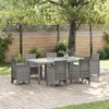 Image de Table de patio rectangulaire vidaXL gris clair accueillant jusquà 8 personnes résistante aux UV en plastique solide 871691