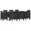 Image de vidaXL Set de jardin 9 pièces pour 8 personnes en gris foncé Table dextérieur avec coussins mobilier moderne et stylé 3378575