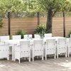 Image de vidaXL Ensemble de salle à manger pour jardin 13 pcs Blanc Poly rotin 3378622