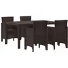 Image de vidaXL Ensemble de Salle à Manger de Jardin de 5 Pièces en Poly Rattan Marron 3378697