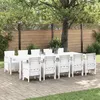 Image de vidaXL Ensemble de salle à manger pour jardin 11 pcs Blanc 3378762