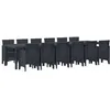 Image de vidaXL Ensemble de salle à manger pour jardin 13 pcs Anthracite 3378772