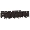 Image de vidaXL Ensemble de salle à manger pour jardin 13 pcs Marron 3378781