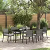 Image de vidaXL Ensemble de salle à manger pour jardin 6 pc Gris 3379245