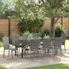 Image de vidaXL Ensemble de salle à manger de jardin 5 pièces en rotin poly gris 3379414