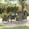 Image de vidaXL Ensemble de salle à manger pour jardin avec coussin 5 pcs Gris 3379431