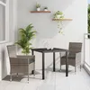 Image de vidaXL Ensemble de salle à manger pour jardin 3 pcs Gris polyrotin 3379786