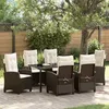 Image de vidaXL Ensemble de salle à manger pour jardin 7 pcs Marron polyrotin 3380383