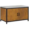 Image de Étagère de cuisine en acier - vidaXL - Rouillé - 90x50x53 cm - Durable - Avec étagères - 2 portes - Usage intérieur
