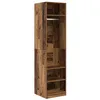 Image de Armoire en bois dingénierie - vidaXL - Bois Ancien - 50x50x200 cm - Rangement spacieux - Modulaire - Autonome