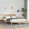 Image de vidaXL Cadre de lit Marron 160 x 200 cm Pin massif 872365