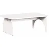 Image de Table basse en bois massif - vidaXL - Blanc - 80x50x31 cm - Pin rustique - Forme rectangulaire - Usage intérieur