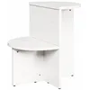 Image de Table basse en bois massif - vidaXL - Blanc - 50x40x50 cm - Bois massif en pin - Forme ronde - Charme rustique