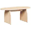 Image de Table basse ovale en pin massif - vidaXL - 80x40x35 cm - Marron - Pin massif - Design rustique - Usage intérieur