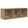 Image de Meuble TV en bois dingénierie - vidaXL - Chêne artisanal - 107x35x37 cm - Rangement modulaire