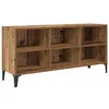 Image de Meuble TV mural - vidaXL - Bois dingénierie - 695x30x50 cm - Marron - Étagères en planches - Design rustique