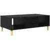 Image de Table basse moderne - vidaXL - Chêne noir - 1035 x 60 x 35 cm - Bois dingénierie - Rectangulaire - 2 étagères