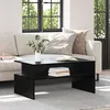 Image de Table basse chêne noir VidaXL 90 x 55 x 425 cm   1 étagère finition vieillie