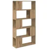 Image de Meuble TV mural minimaliste - vidaXL - 80x24x156 cm - Marron - Bois dingénierie - 4 étagères - Style urbain