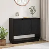 Image de Buffet bas - VIDAXL - 875224 - Chêne noir - 3 portes - Bois dingénierie 97x29x75 cm