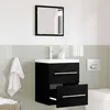 Image de Ensemble de mobilier de salle de bain - VIDAXL - 41 x 385 x 48 cm - Noir - Bois dingénierie - À suspendre
