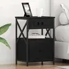 Image de vidaXL Cabinet de chevet Chêne noir 40 x 31 x 60 cm Bois dingénierie 859490