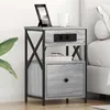 Image de vidaXL Cabinet de chevet Gris Sonoma 40 x 31 x 60 cm Bois dingénierie 859496