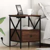 Image de vidaXL Cabinet de chevet 2 pcs Chêne brun 415 x 405 x 55 cm 859559