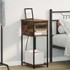 Image de vidaXL Cabinet de chevet Chêne fumé 41 x 28 x 76 cm Bois dingénierie 859577