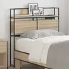 Image de VIDAXL Tête de lit de rangement Chêne sonoma 80 x 15 x 98 cm   étagères + station de chargement
