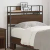 Image de vidaXL Tête de lit de rangement 80 x 15 x 98 cm chêne marron - station de charge intégrée